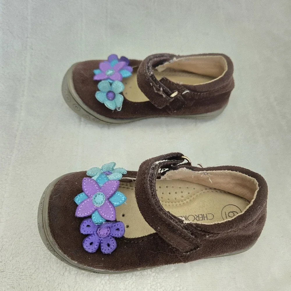 Toddler Girl's‎ Mary Jane Brown Size 6 Cherokee Comfy Casual Coquette Shoes